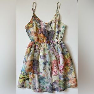 Forever 21 Exclusive Women’s Spaghetti Strap Colorful Print Spring Dress - Small